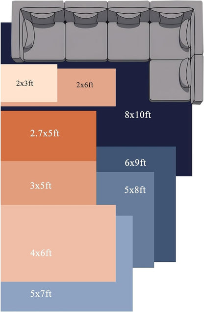Modern Rectangle Anti-Slip Area Rug