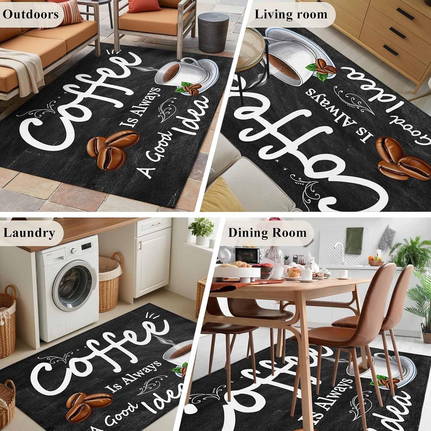 Modern Rectangle Anti-Slip Area Rug